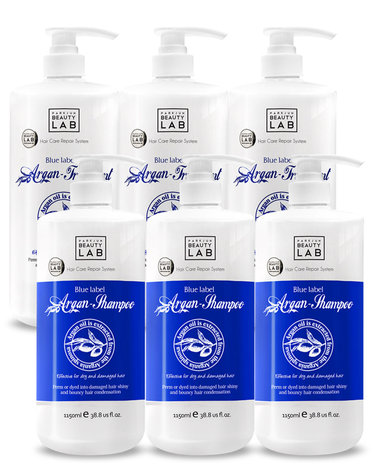 블루라벨 아르간 대용량 샴푸1150ml 3개+트리트먼트1150ml 3개