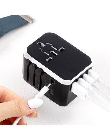 해외여행용멀티어댑터 콘센트 일본 태국 대만 싱가포르 플러그 탭 C타입 충전 USB C 1+USB A 4 5포트 돼지코 BT305A