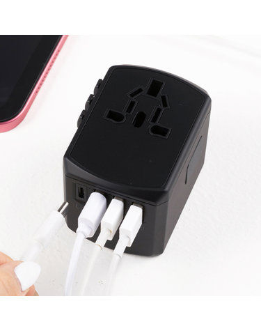 해외여행용멀티어댑터 콘센트 일본 태국 대만 싱가포르 플러그 탭 C타입 충전 USB C 1+USB A 3 4포트 돼지코 BT304C