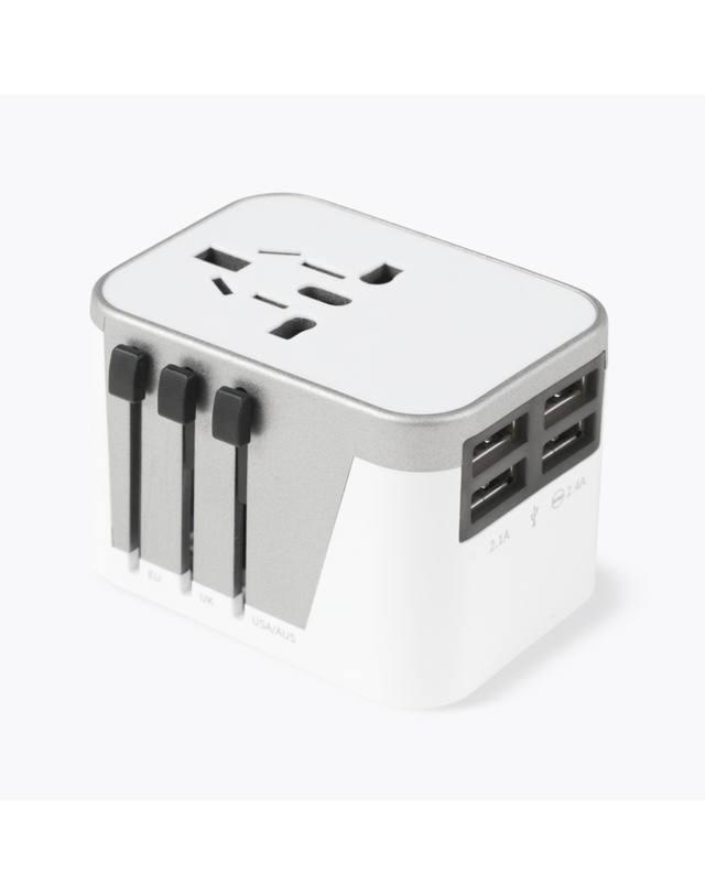 브라이튼 해외여행용멀티어댑터 콘센트 일본 태국 대만 싱가포르 플러그 탭 C타입 충전 USB A 4포트 돼지코 BT304B 착용컷