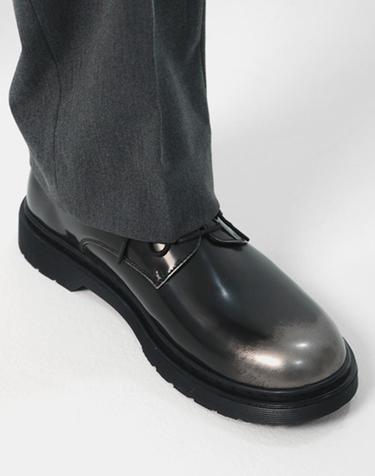 26Paco JC1315 Header Basic Derby Shoes Iron Black 59.5