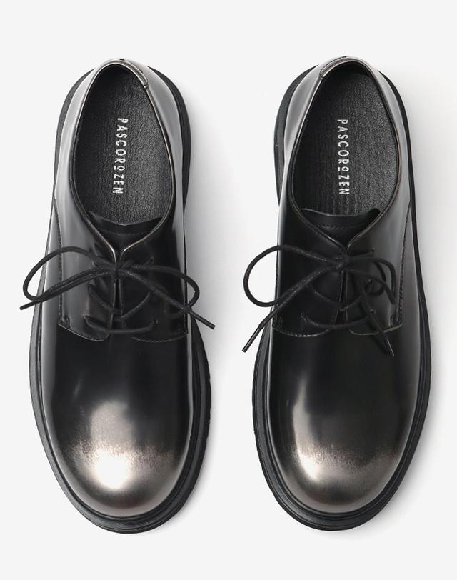 파스코로젠 26Paco JC1315 Header Basic Derby Shoes Iron Black 59.5 착용컷