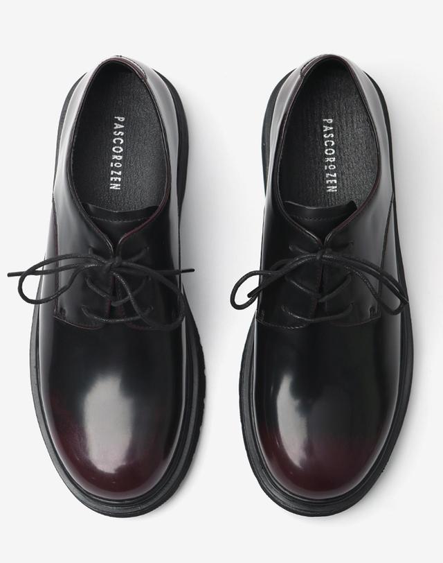 파스코로젠 26Paco JC1316 Header Basic Derby Shoes Cherry Black 59.5 착용컷