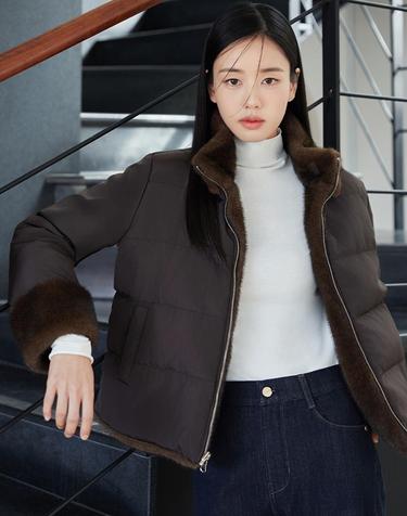 FW FAUX밍크 리버시블 구스다운