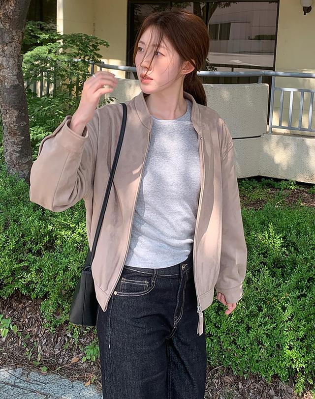셀렙샵 에디션 셀렙샵에디션 멜로우 FAUX스웨이드 점퍼 착용컷