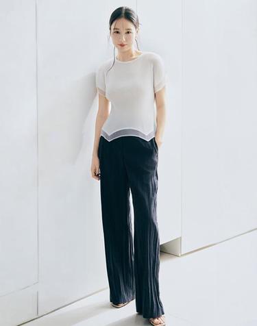 린넨블렌디드 핸드플리츠 팬츠
