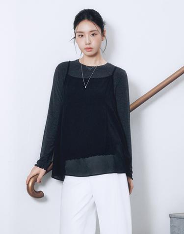 [2종세트] 26FW 쉬폰 뷔스티에