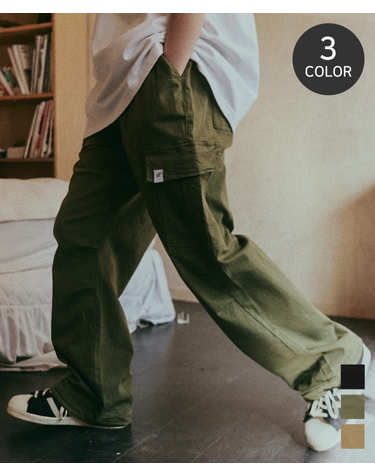 파라슈트 카고 스트링 코튼 팬츠 3COLOR