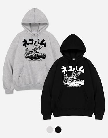 [2PACK] 네코 팜 가이즈 오버핏 후드 티셔츠