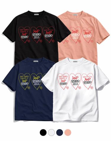 메이드 윗 러브 오버핏 반팔 티셔츠 [ 4Color ]