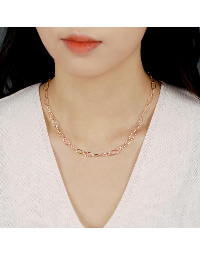 아이비골드 [아이비골드] 14k 루첸포 목걸이 착용컷