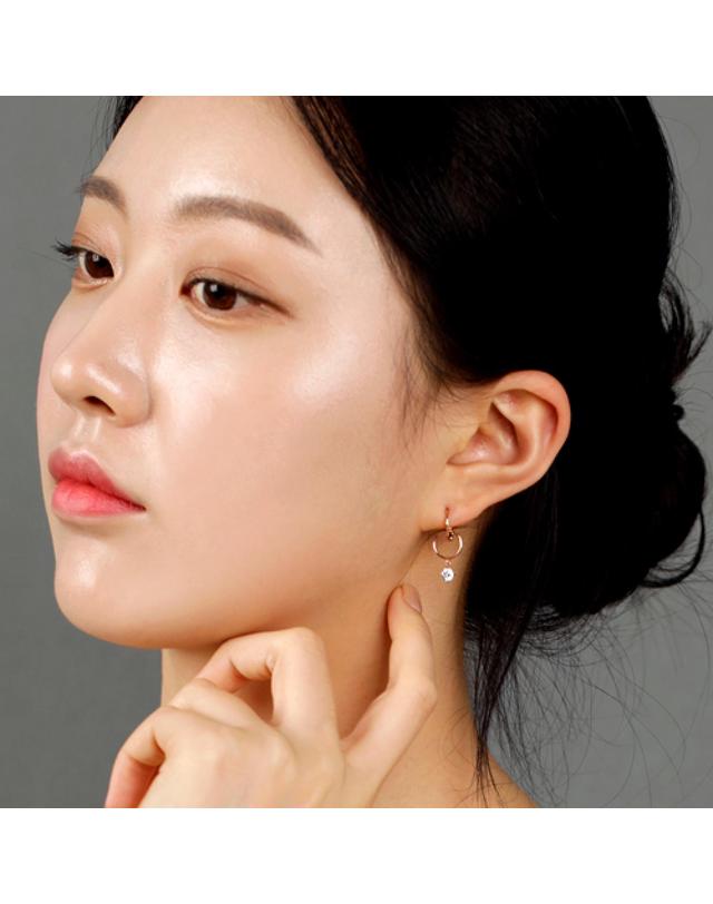 아이비골드 [아이비골드] 14k 에떼르노 귀걸이 E12618 착용컷