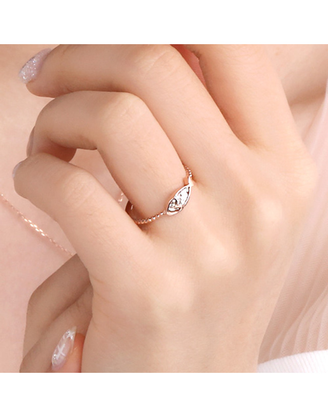 아이비골드 [아이비골드] 18K GOLD 행운 반지 L0059 착용컷
