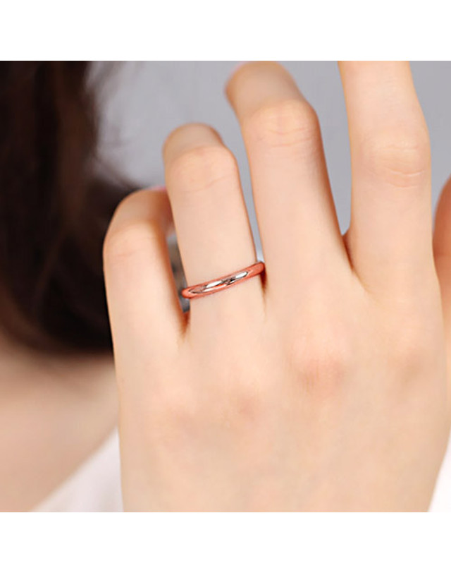 아이비골드 [아이비골드] 14K GOLD 심플링 반지 L47790 착용컷