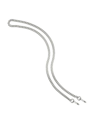 satin slim silver chain
