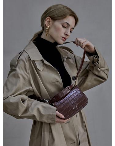 lode bag - dark brown croc