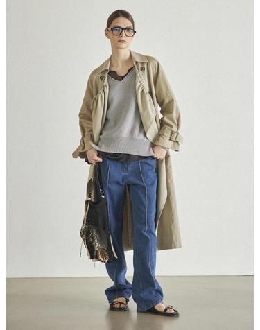 STRING TRENCH COAT_BEIGE
