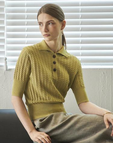 SUMMER COLLAR KNIT_GREEN