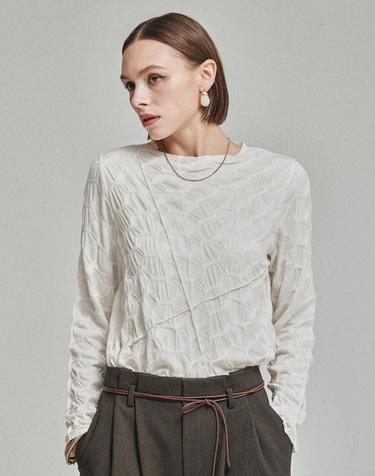 ARCHIVE PLEATS INNER TOP_MILK IVORY