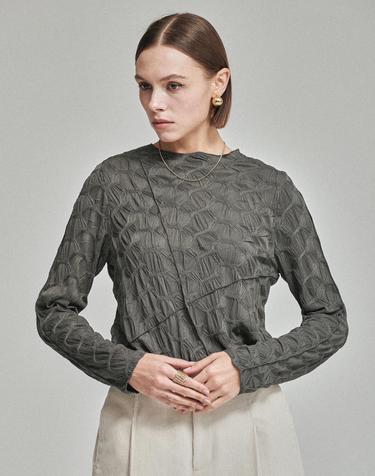 ARCHIVE PLEATS INNER TOP_DEEP CHARCOAL