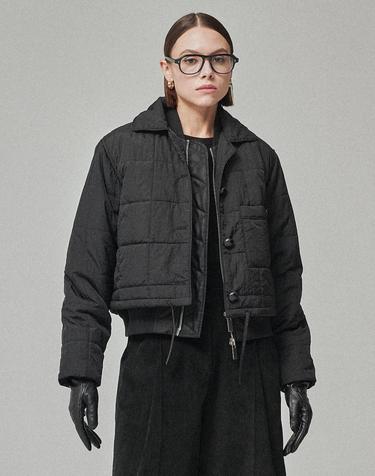 2WAY LAYERED BLOUSON_CLASSIC BLACK