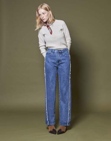 SIDE TASSEL DENIM_BLUE