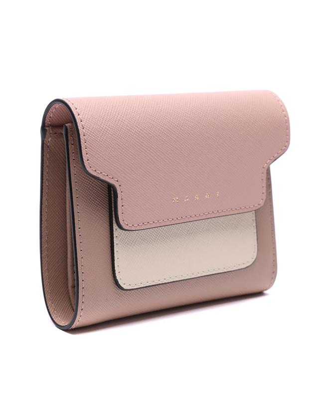 마르니 [유니코] [마르니] 23SS 여성 사피아노 멀티컬러 3단 반지갑 (PFMO0052U8_LV520_Z605M_23S) (PFMO0052U8_LV520_Z605M_23S) 착용컷