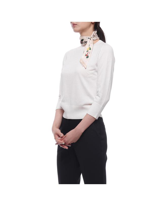 멀버리 26FW 여성 플로럴 스키니 스카프 (VS4898 203 H687 26F) 착용컷