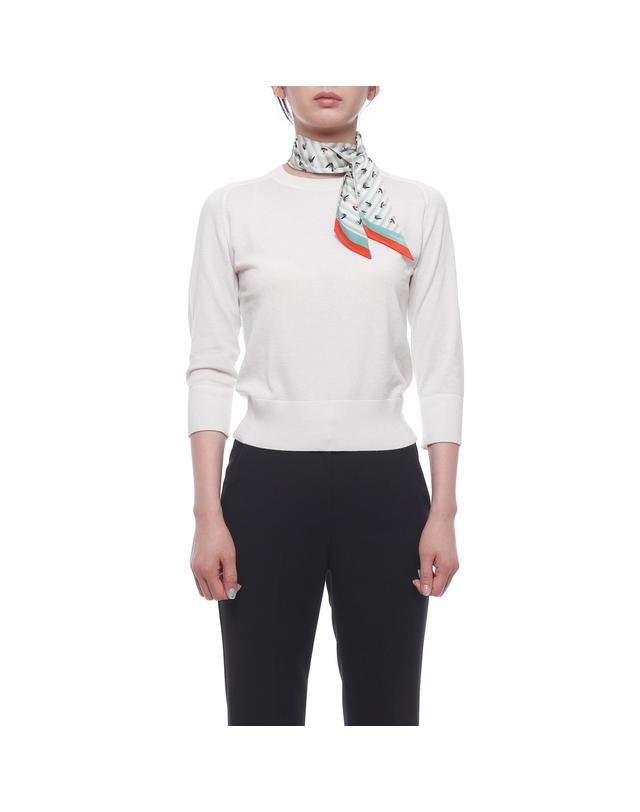 멀버리 26FW 여성 페더루어 스키니 스카프 (VS4899 204 T631 26F) 착용컷