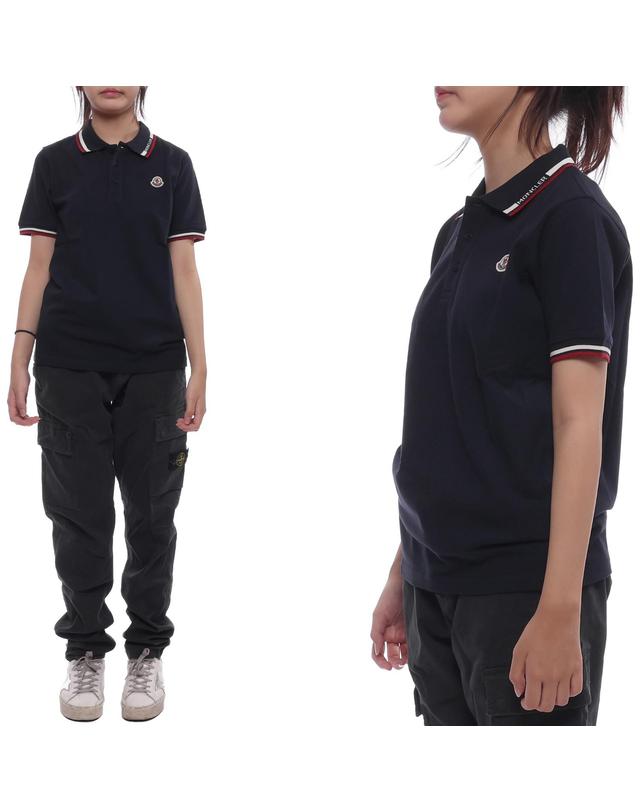 몽클레어 24SS 로고 폴로 반팔티셔츠 (8A00012 8496W 778 2 24S) 착용컷
