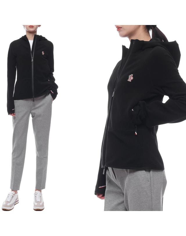 몽클레어 24FW 여성 그레노블 플리스 후드집업 (8G00017 80093 999 24F) 착용컷