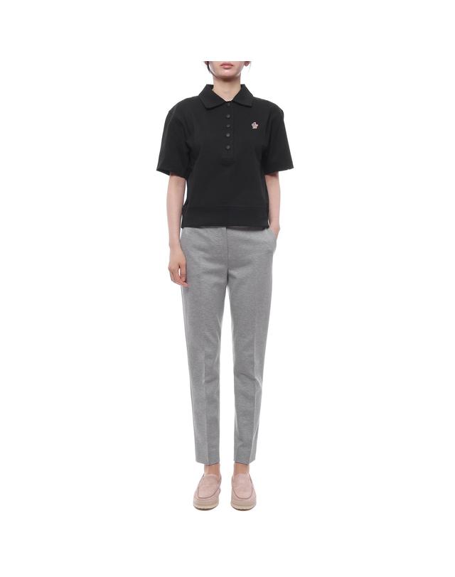 몽클레어 26SS 여성 로고 패치 폴로 반팔티셔츠 (8A00003 89AZ9 999 26S) 착용컷