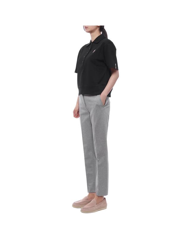 몽클레어 26SS 여성 로고 패치 폴로 반팔티셔츠 (8A00003 89AZ9 999 26S) 착용컷