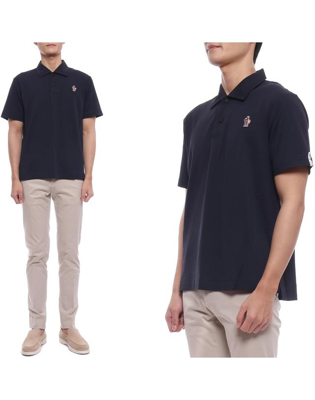 몽클레어 26SS 남성 로고 패치 폴로 반팔티셔츠 (8A00004 89AVZ 742 26S) 착용컷