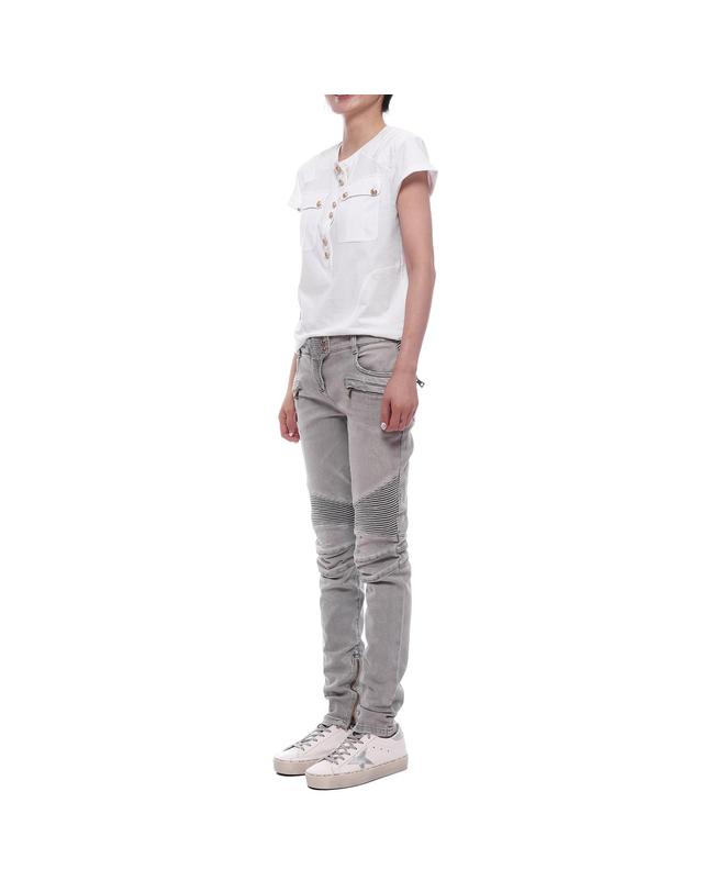발망 여성 스키니 워싱 바이커진 (5457 169N C4603) 착용컷