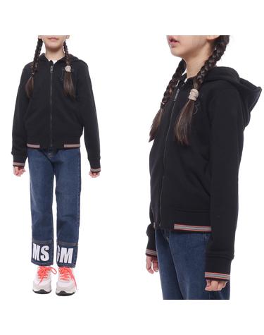 모노그램 모티프 후드 집업 (8053646_BLACK_22F)