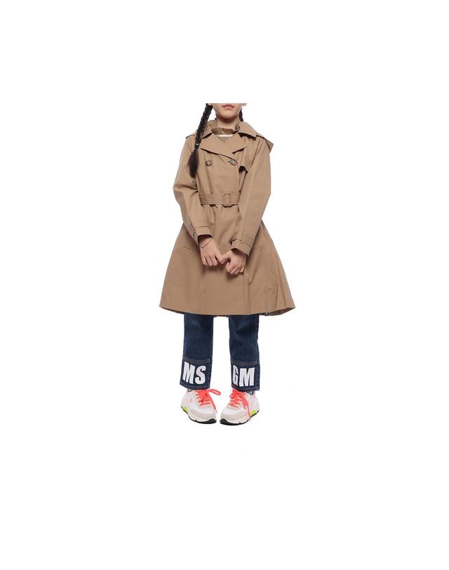 버버리 디태처블 후드 플리츠 트렌치코트 (8053878_ARCHIVE_BEIGE_22F) 착용컷