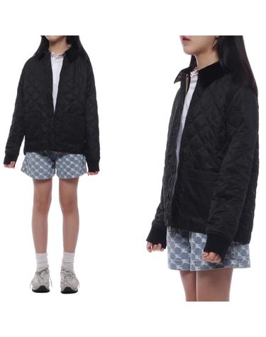 24SS 코듀로이 다이아몬드 퀼팅 재킷 (8069337 BLACK 24S)