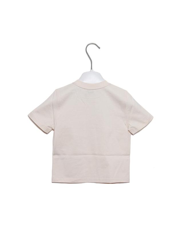 버버리 24SS EKD 프린트 반팔티셔츠 (8077992 PALE CREAM 24S) 착용컷