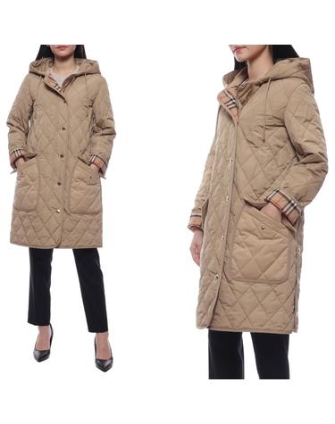 24SS 여성 록스비 퀼팅 후드 코트 (8072672 ARCHIVE BEIGE 24S)