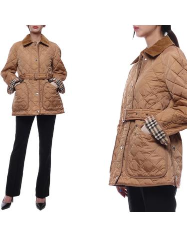 24FW 여성 코듀로이 다이아몬드 퀼팅 재킷 (8071842 ARCHIVE BEIGE 24F)