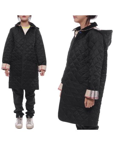24FW 코듀로이 다이아몬드 퀼팅 코트 (8092531 BLACK 24F)
