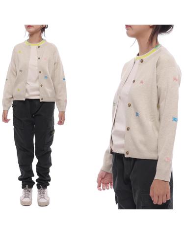 24SS EKD 자수 가디건 (8081949 WHEAT 24S)