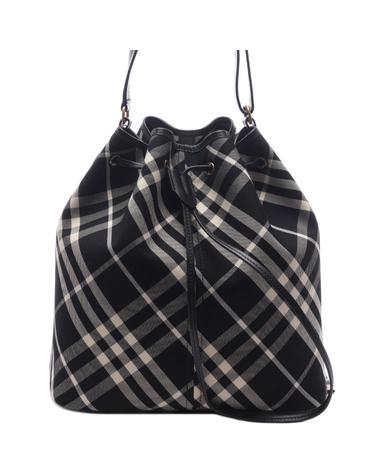 24FW 여성 체크 미디엄 버킷 숄더백 (8093871 BLACK CALICO 24F)