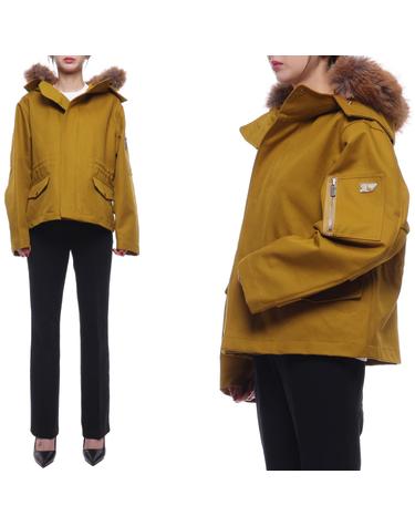 24FW 여성 인조 퍼 트리밍 코튼 재킷 (8095258 TEAK 24F)