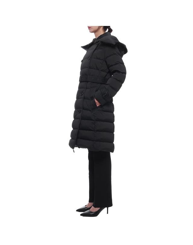 버버리 24FW 여성 애쉬윅 후드 롱패딩 (8096357 BLACK 24F) 착용컷