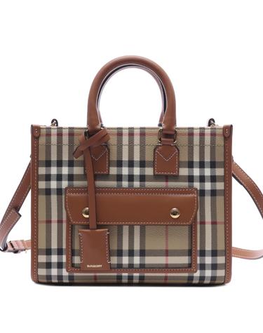 25SS 여성 프레야 미니 토트숄더백 (8097566 VINTAGE CHECK BRIAR BROWN 25S)