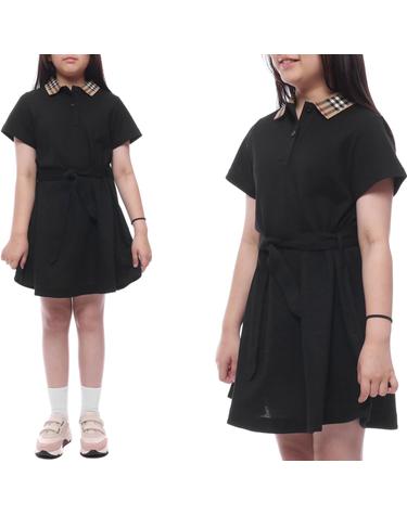 25SS 체크 카라 폴로 원피스 (8105585 BLACK 25S)