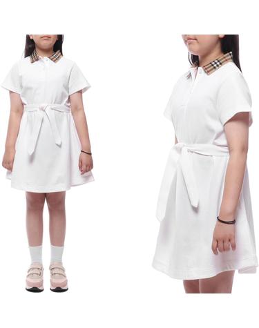 25SS 체크 카라 폴로 원피스 (8105586 WHITE 25S)