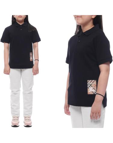 25SS 체크 라벨 폴로 반팔티셔츠 (8105079 BLACK 25S)